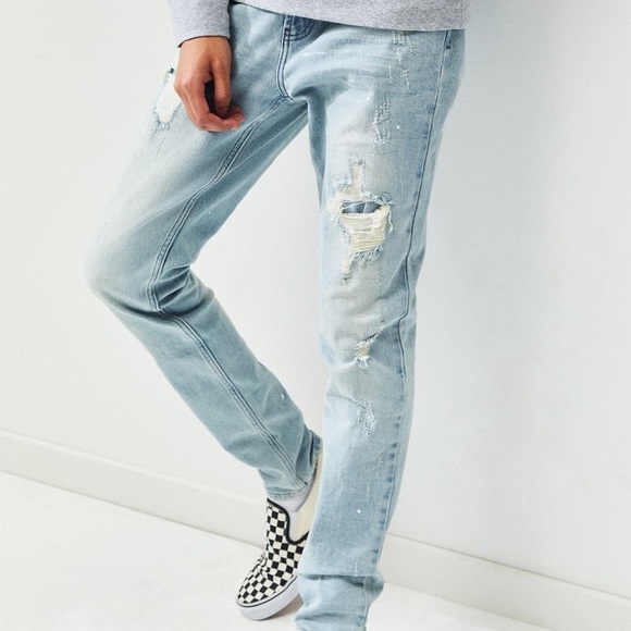 pacsun stacked skinny light jeans